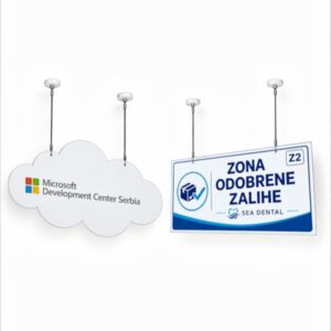 Viseća štampana reklamna tabla