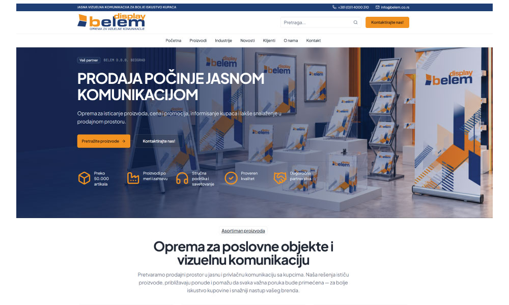Belem d.o.o. - nova interenet prezentacija